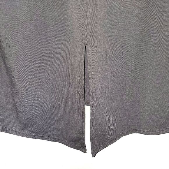 Athleta Essence Long Sleeve Semi Fit Top Flagstone Gray Tie Back Large - Picture 4 of 10